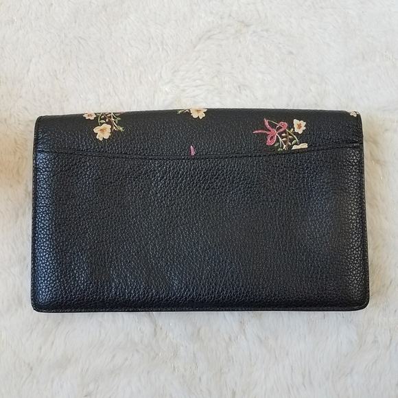 COACH Foldover Crossbody Clutch With Floral Bow Print - Picture 3 of 11